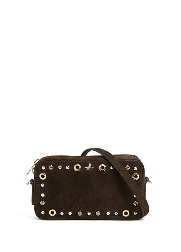 Beymen Club Brown Stud Women's Leather Bag - 1