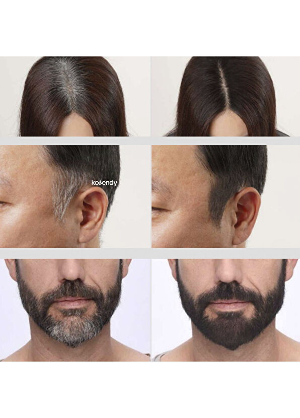 Moremo Keratin Easy Cover #01 Natural Black White Hair Eyebrow Beard Concealer Mascara 12 gr - 2