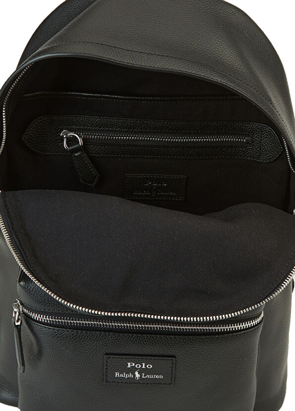 Siyah Erkek Deri Sırt Çantası - Görsel 5