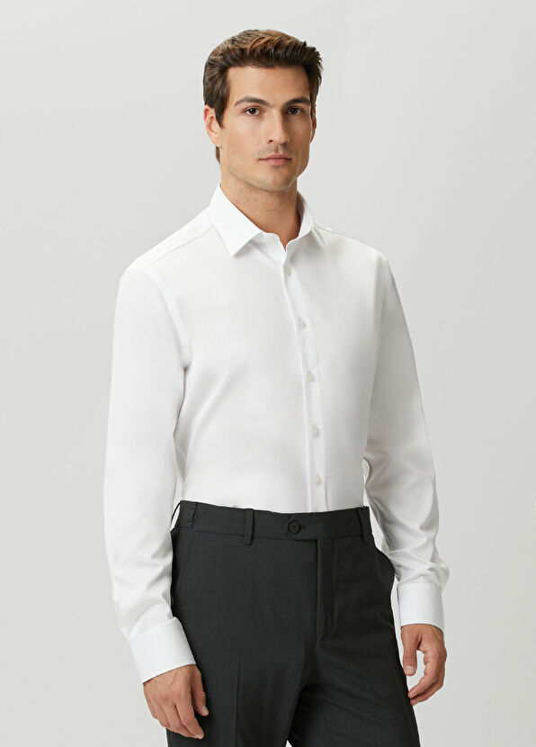 Beymen Club Comfort Fit White Non-Iron Shirt - 2