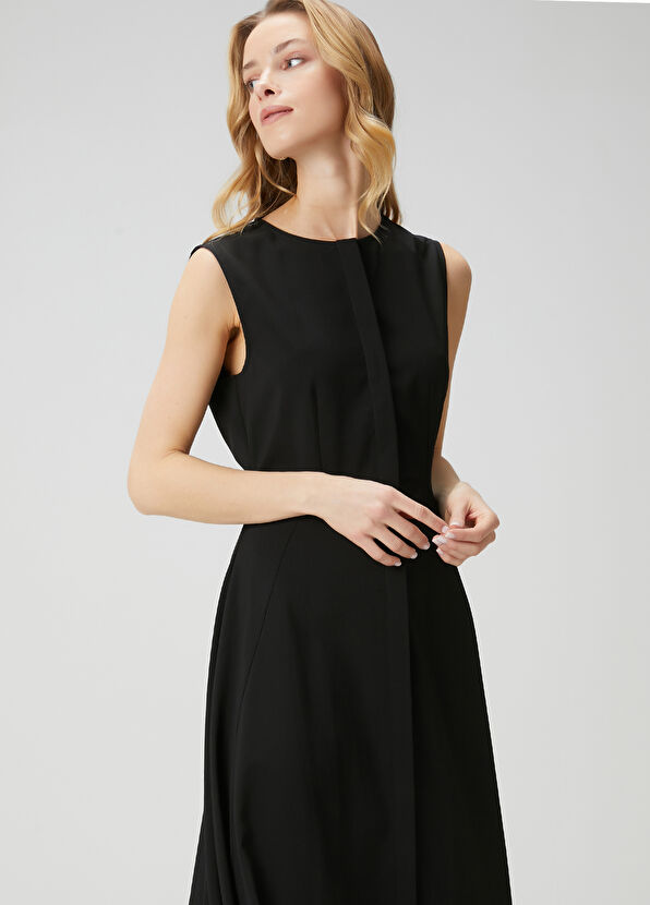 Beymen Club Black Midi Dress - 1