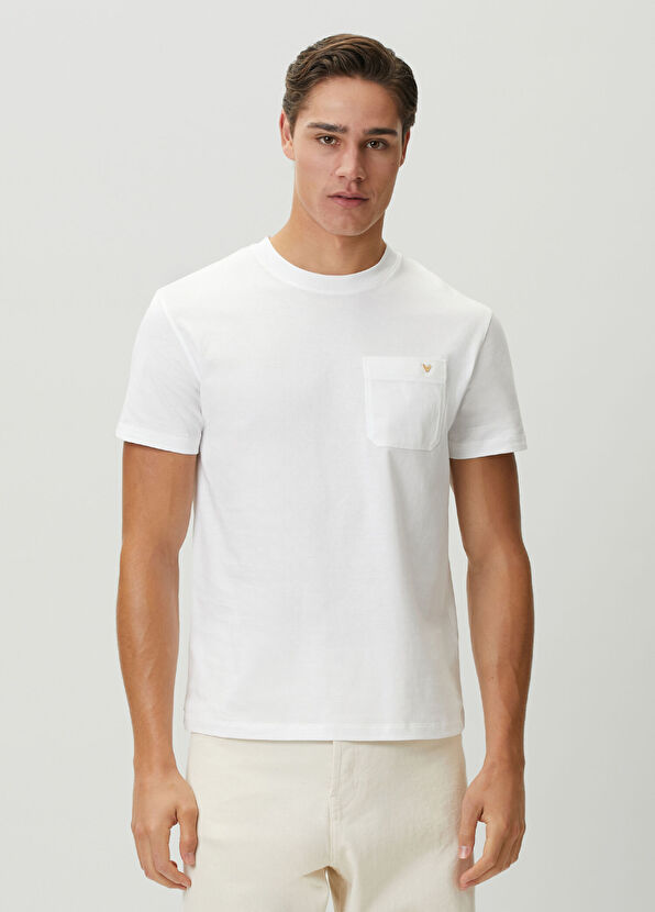 Valentino White Pocket Detailed T-Shirt - 1