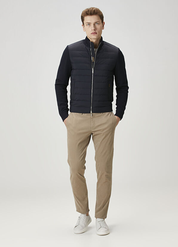 Duncan Lacivert Kapitone Garnili Mont - Görsel 3