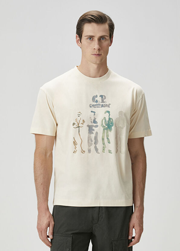 C.P. Company British Sailor Cream T-Shirt - 1
