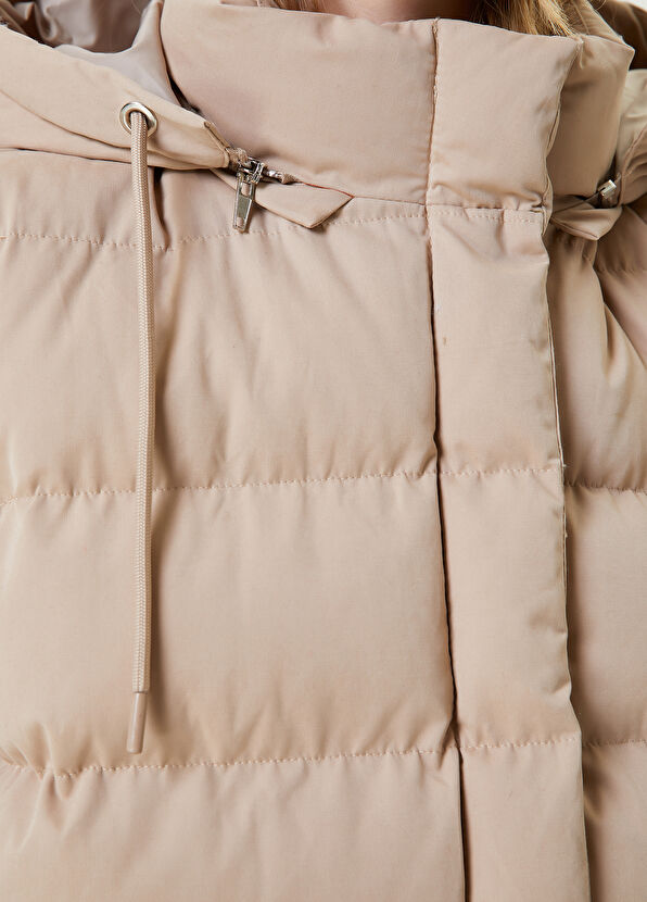 Beymen Club Bej Kapüşonlu Puff Yelek - 4