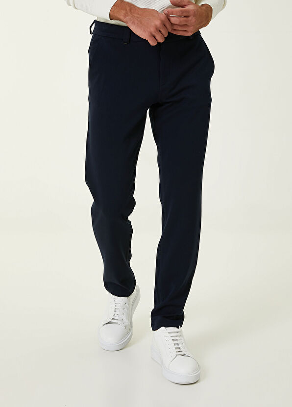 Beymen Club Slim Fit Lacivert Grogren Detaylı Chino Pantolon - 2