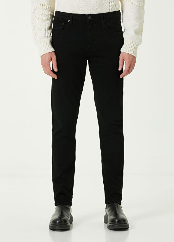 London Tapered Slim Fit Siyah Jean Pantolon - Görsel 3