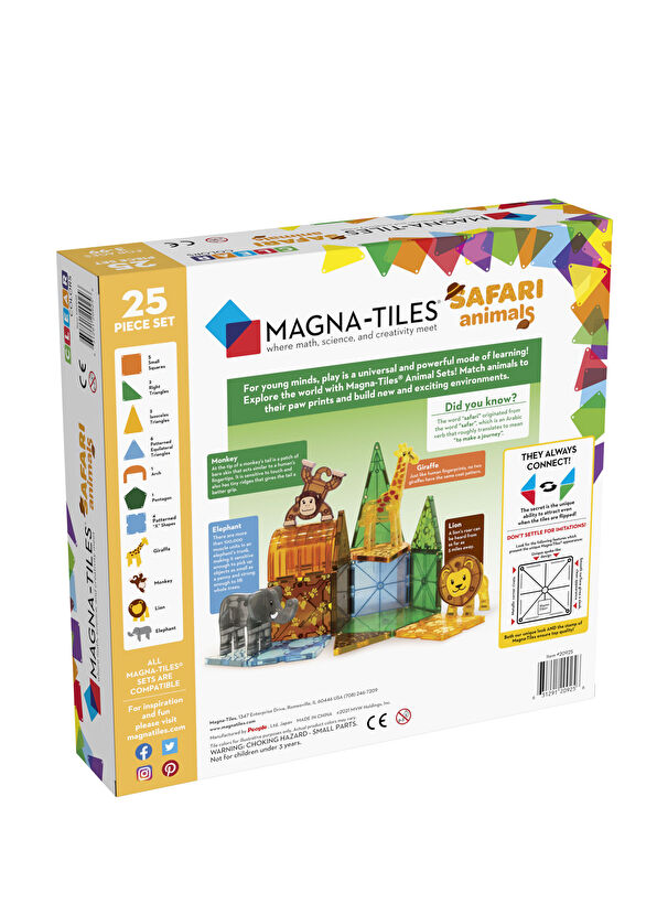 Magna-Tiles Safari Seti 25 Parça Oyun Seti - 4