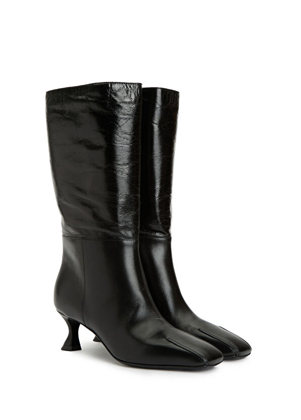 Siyah Kadın Deri Çizme - Görsel 3