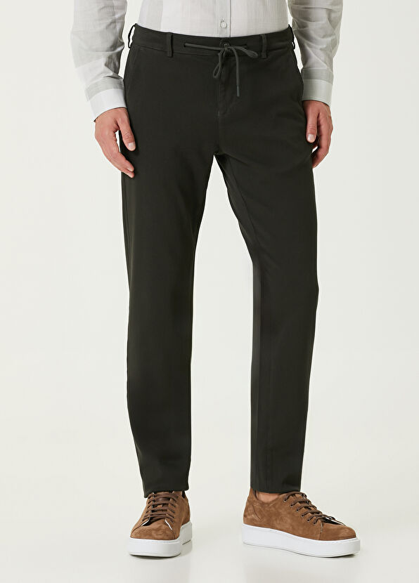 Beymen Club Haki Beli Kordonlu Diyagonal Dokulu Pantolon - 2