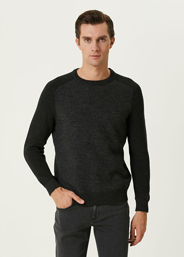 Beymen Club Anthracite Wool Sweater - 1