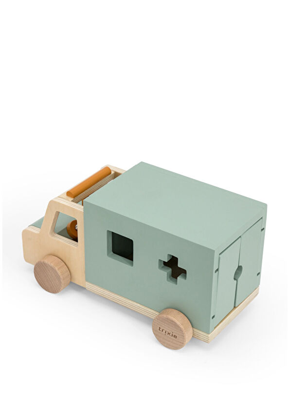 Trixie Colorful Ambulance Wooden Toy - 2