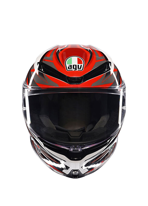 Agv K6 S Reeval White Red Grey Kapalı Unisex Kask - 3