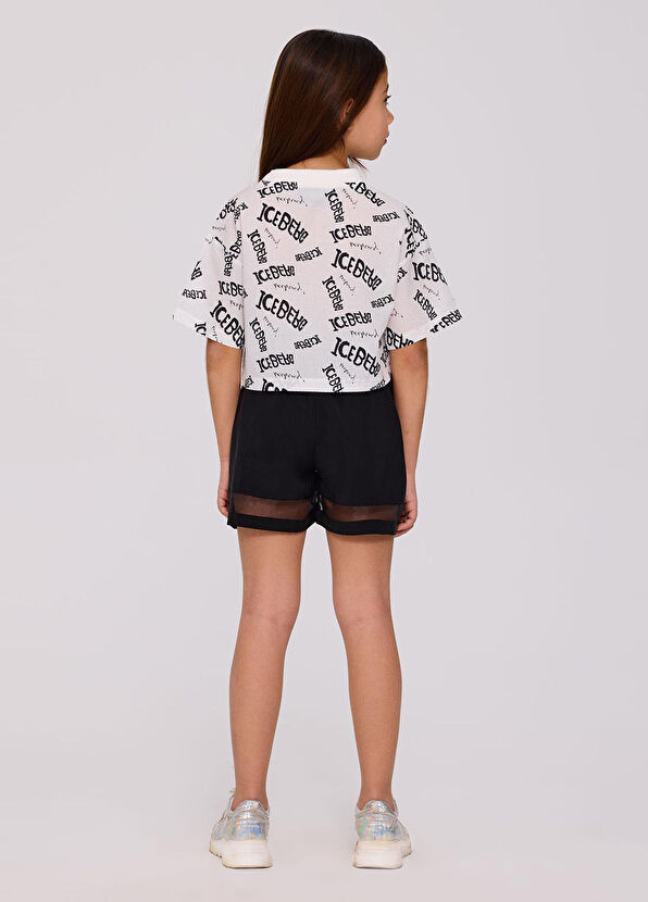 Iceberg Beyaz Baskılı Kız Çocuk Tshirt - 4
