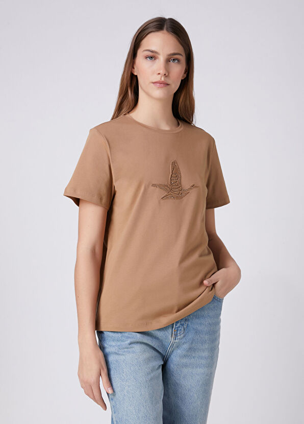 Beymen Club Camel Gofre Hotfix Logolu Sweatshirt - 4