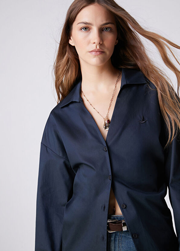 Beymen Club Petrol Logo Basic Shirt - 2