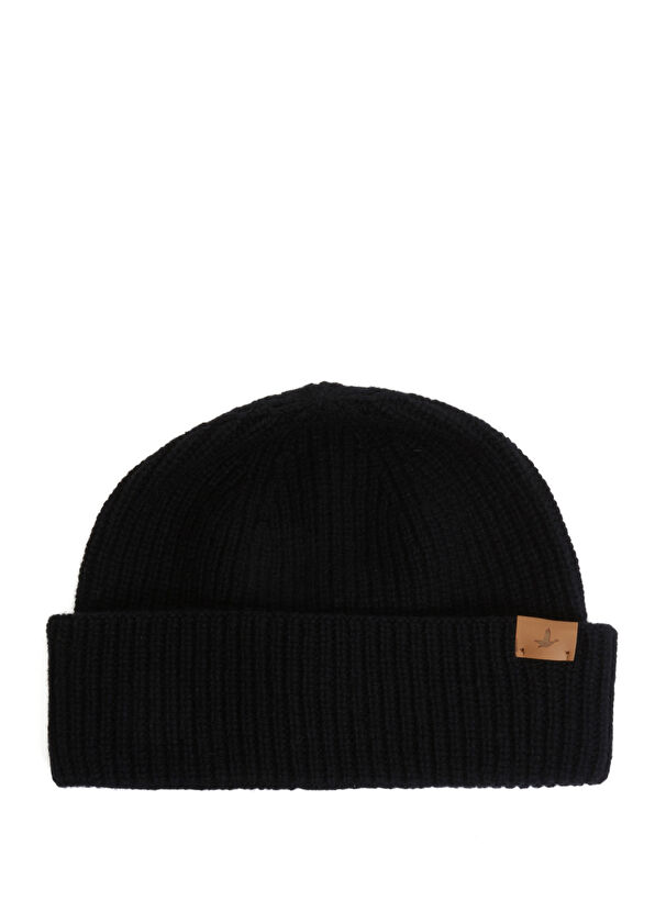 Beymen Club Siyah Kaz Logolu Erkek Kesik Yün Bere - 1