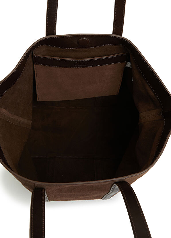 Beymen Club Kahverengi Süet Alışveriş Çantası - 4