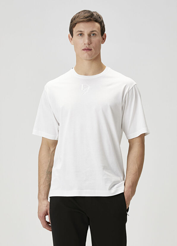 Dolce&Gabbana Beyaz Logo Nakışlı T-shirt - 1