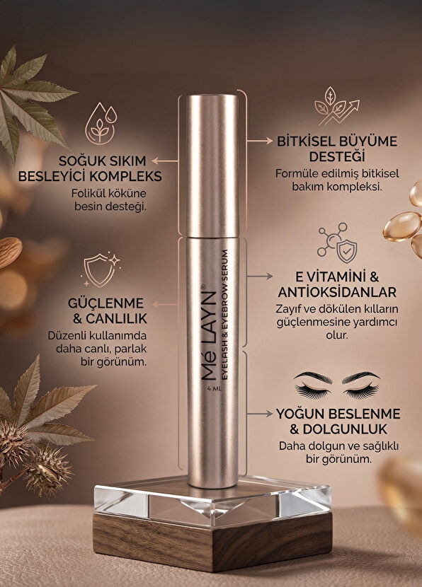 Melayn Eyebrow & Eyelash Kaş ve Kirpik Serumu 4 ml - 4
