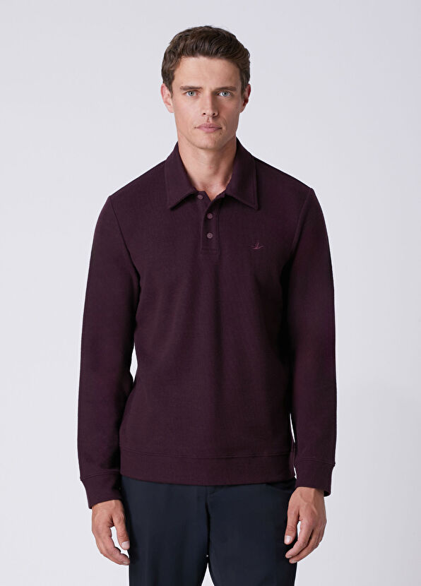 Beymen Club Comfort Fit Plum Polo Sweatshirt - 2
