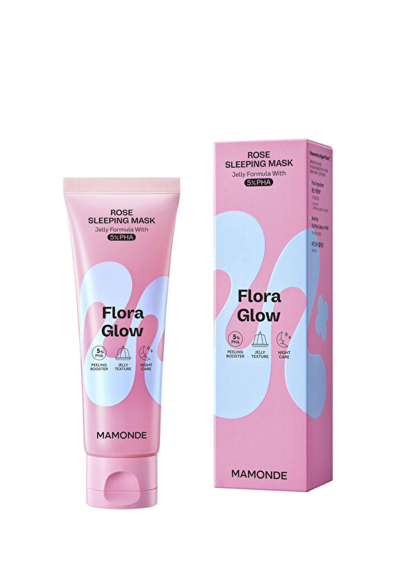 Mamonde Flora Glow Rose Sleeping Mask Pürüzsüzlük Koruyucu ve Parlatıcı Jel Uyku Maskesi 80 ml - 1