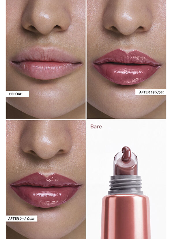 INO Beauty Bare  Volufiline & Saf Deniz Kolajeni & Peptit Kompleksi Anahtarlıklı Nemlendirici Lip Balm 15 ml - 2