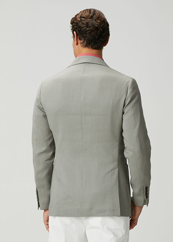 Brunello Cucinelli Khaki Linen Jacket - 4