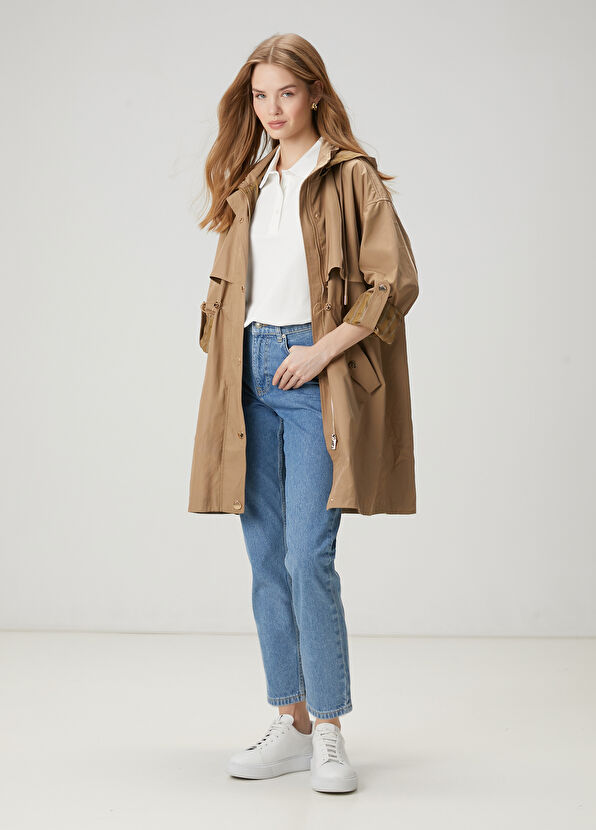 Beymen Club Camel Kapüşonlu Pardösü - 1