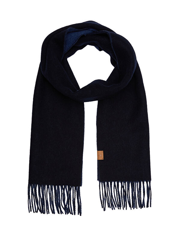 Beymen Club Navy Blue Men's Wool Cashmere Blend Scarf - 2