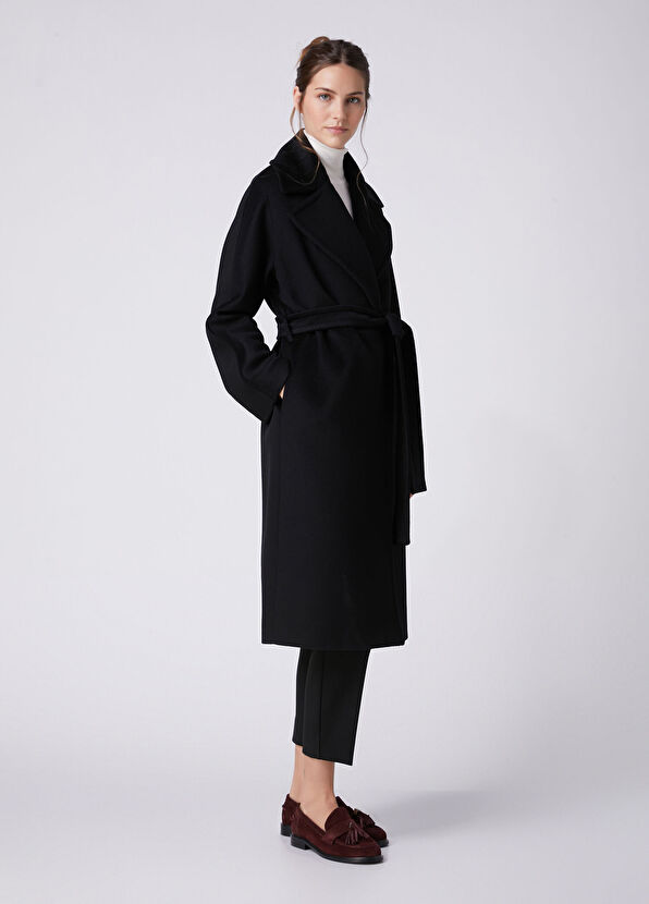 Beymen Club Black Wool Coat - 4