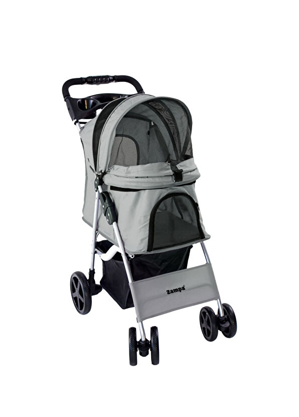 Zampa Favorite Grey Cat and Dog Transport Trolley - 1