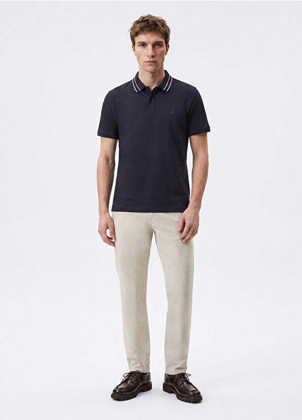 Beymen Club Navy Blue Comfort Fit Stiped Polo T-Shirt - 2