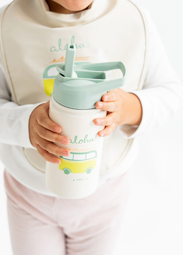 Saro Happy Dino Paslanmaz Çelik Pipetli Termos Suluk 500ml - 2