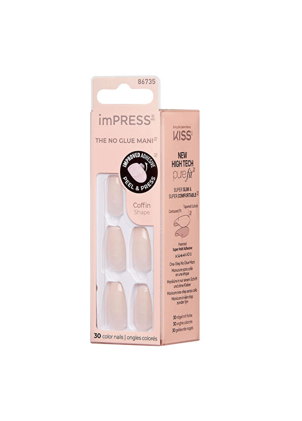 Impress Color Nude Self-Adhesive Long Fake Nail - 2