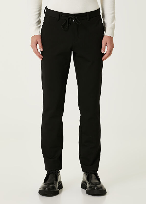 Black Waist Corded Chino Pants Beymen Club Black Waist Corded Chino Pants - 2