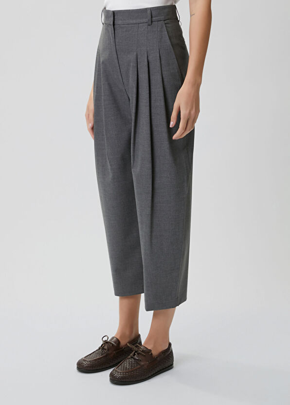 Beymen Club Classic carrot trousers with gray mélange fine woo - 2