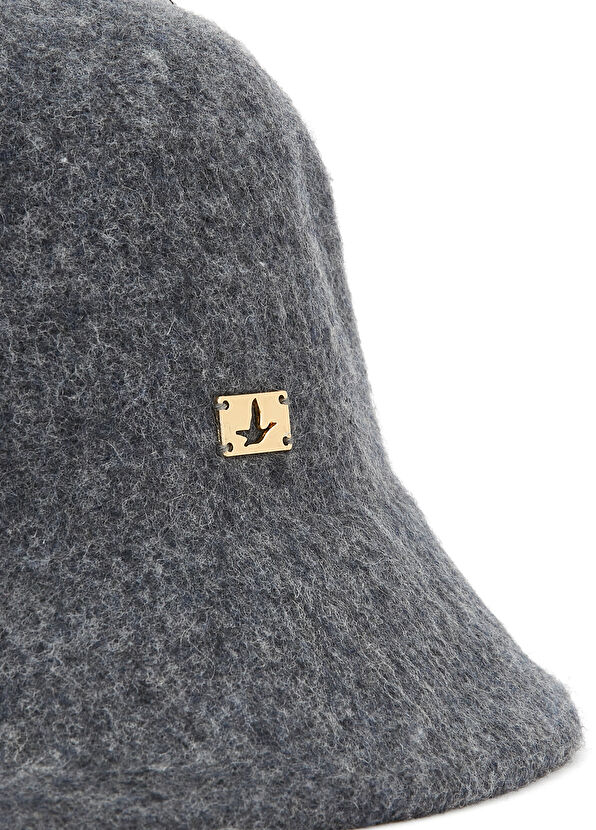 Beymen Club Grey Grey Woman's Wool Hat - 4