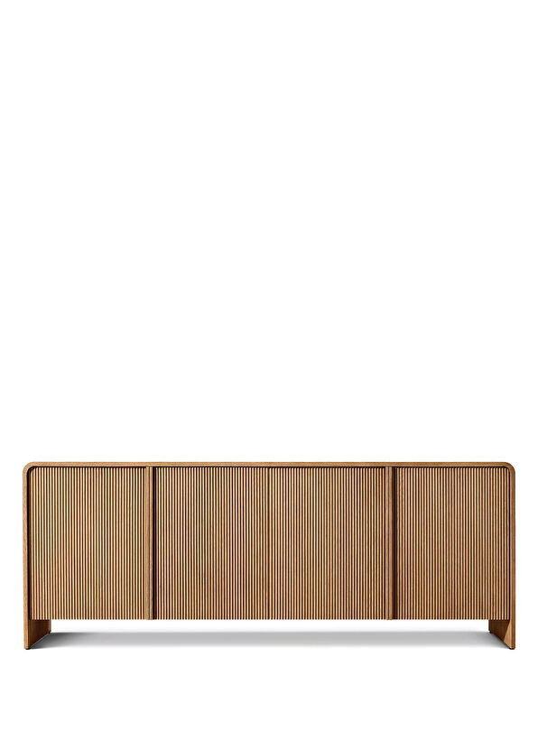 Latanwood Diana Natural Oak Solid Wood Cabinet Console - 1