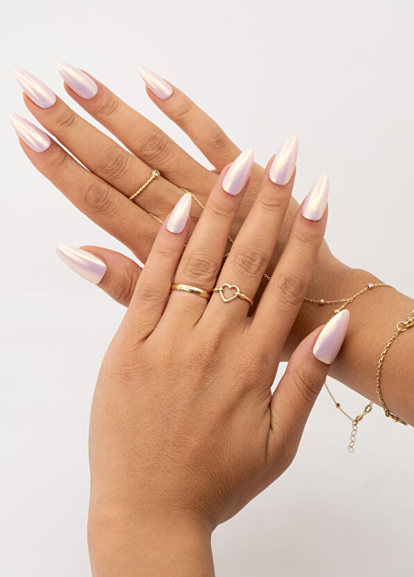 Takma Takma Uzun Badem 15'li Pembe Protez Takma Tırnak TT1445 - 2