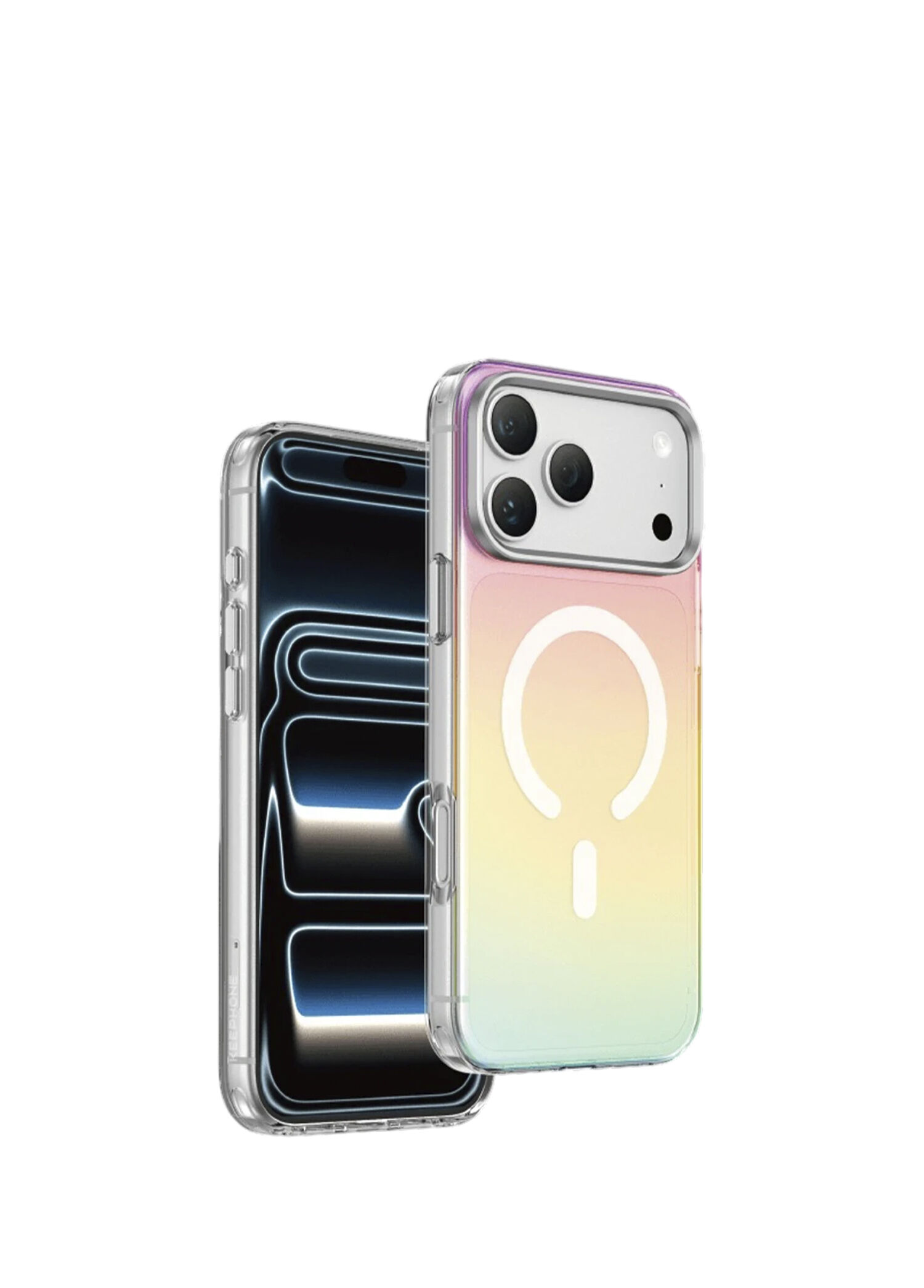Rainbow iPhone 17 Pro Gümüş MagSafe Uyumlu Telefon Kılıfı