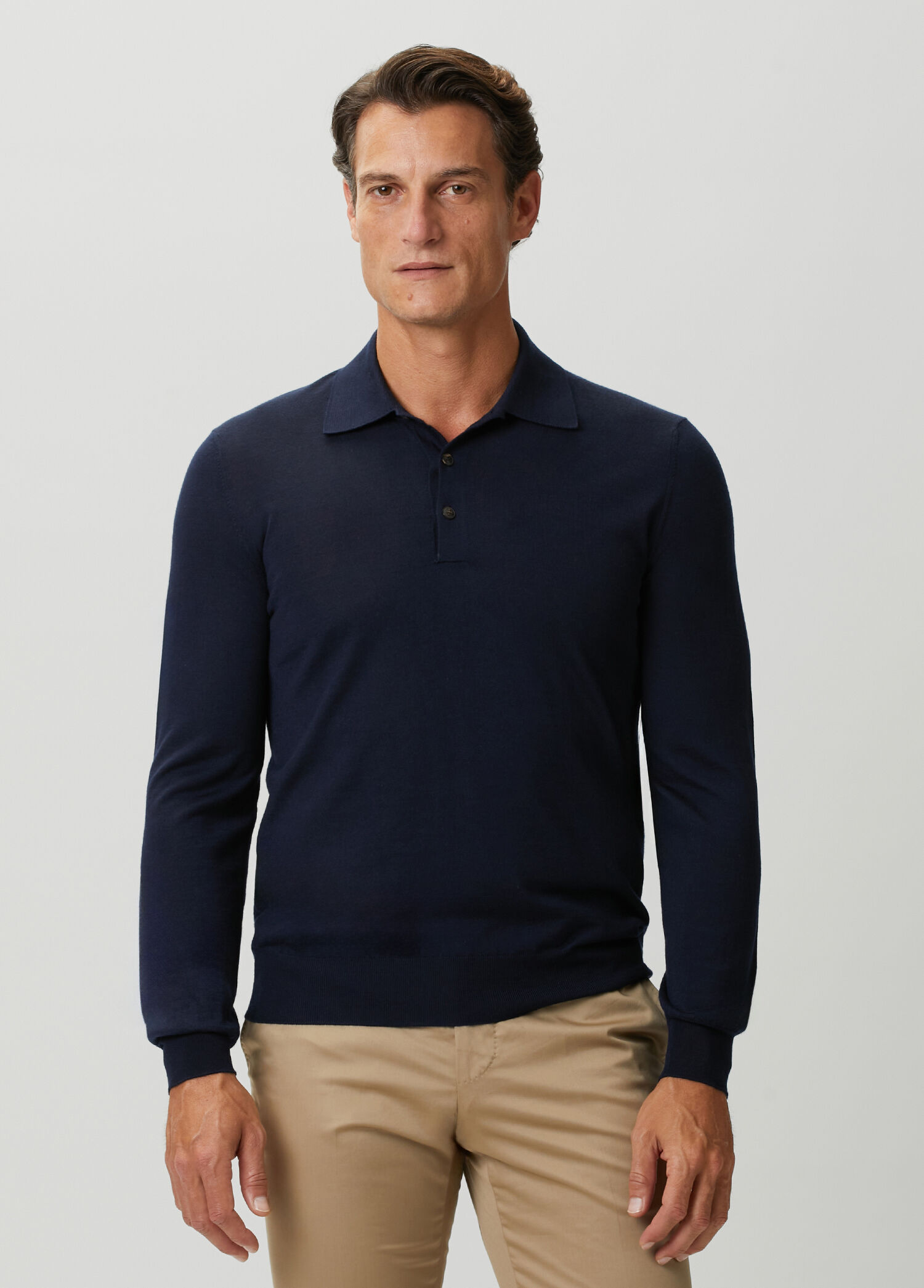 Lacivert Polo Yaka Triko
