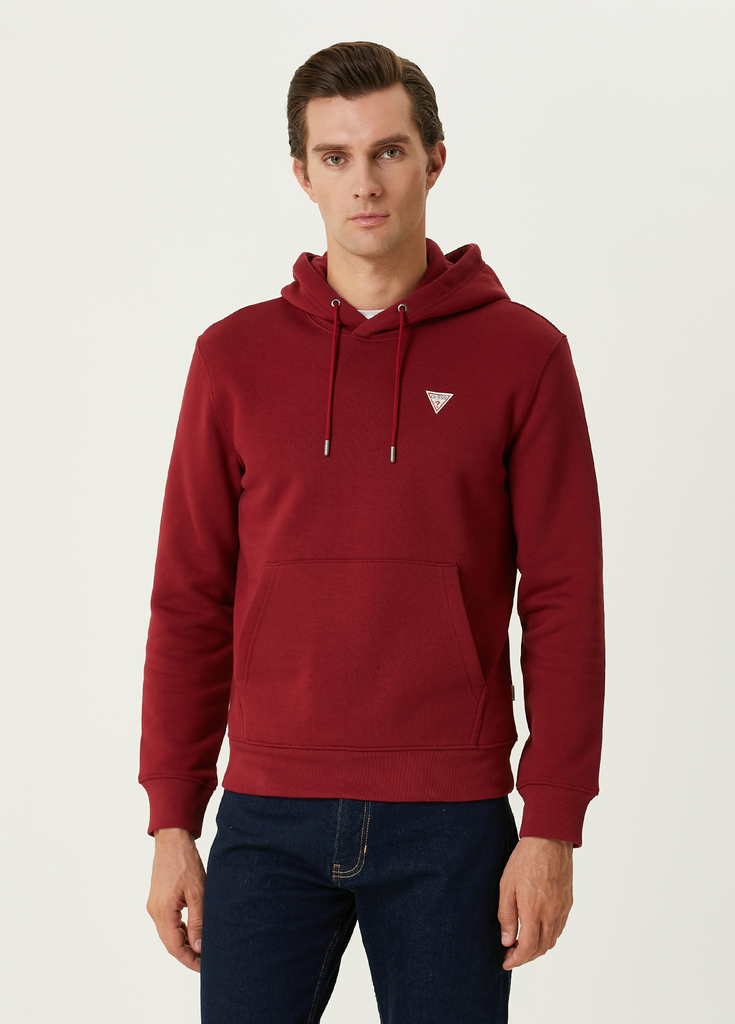 Kırmızı Kapüşonlu Sweatshirt