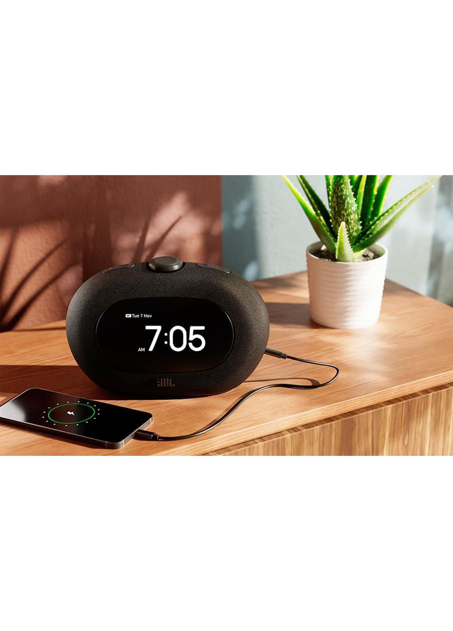 JBL - Horizon 3 Gri Alarmlı Saat Bluetooth Hoparlör - Gri