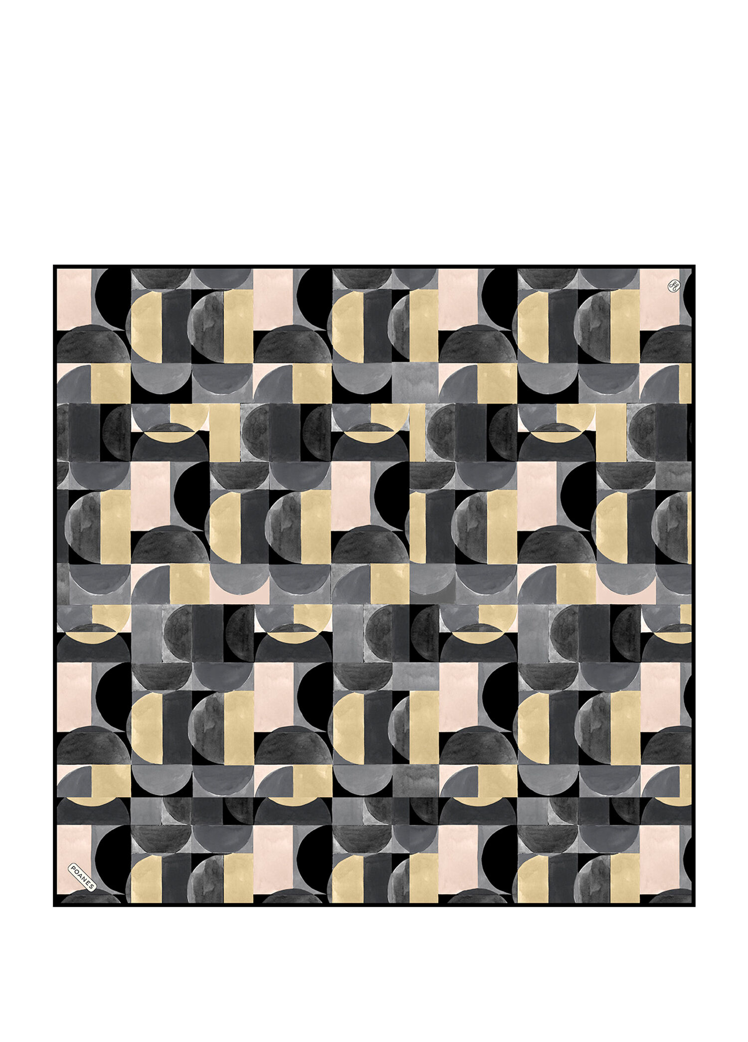 Denge Desenli Twill İpek Kadın Eşarp