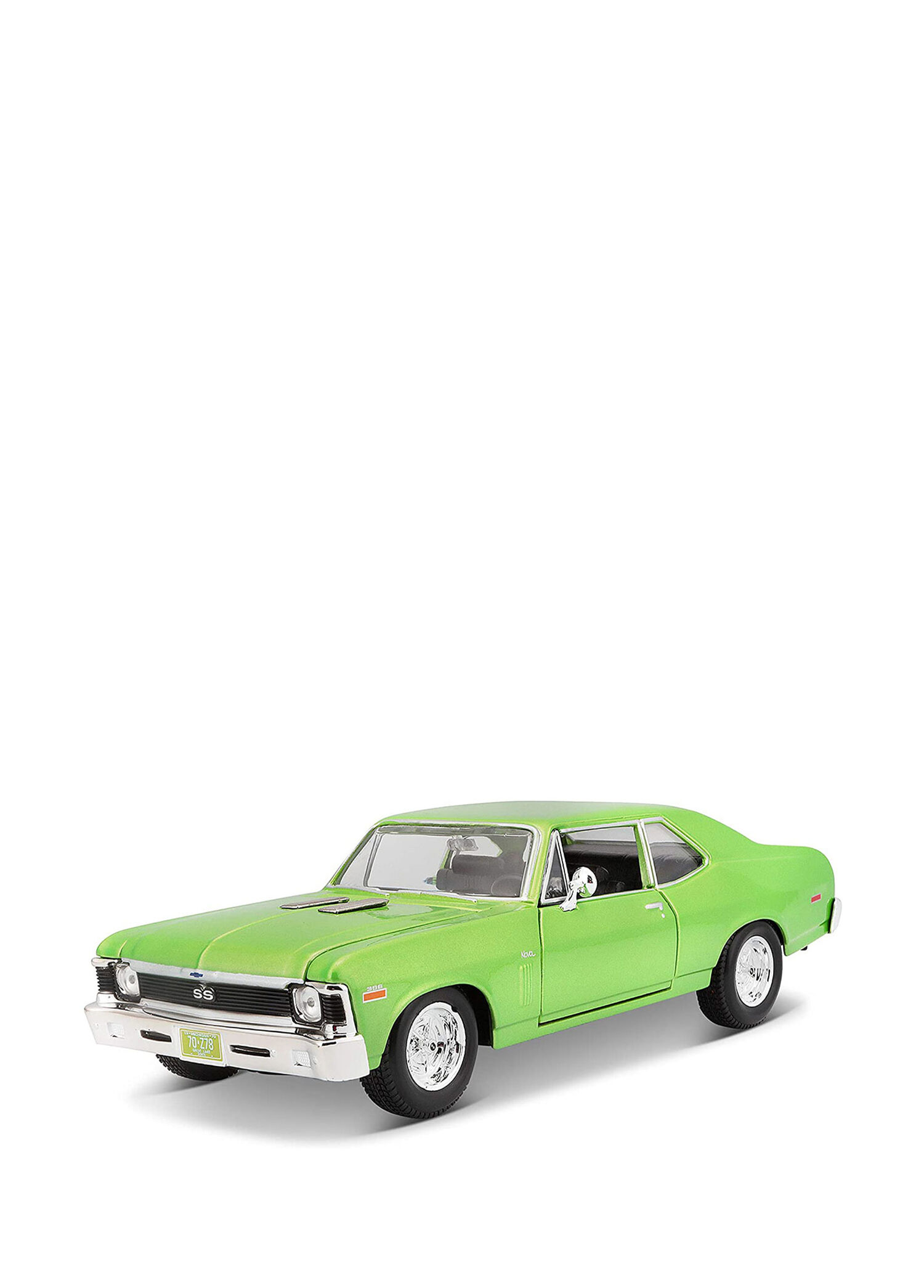 Maisto - Chevrolet Nova SS 1970 1/24 Yeşil Model Araba - Yeşil