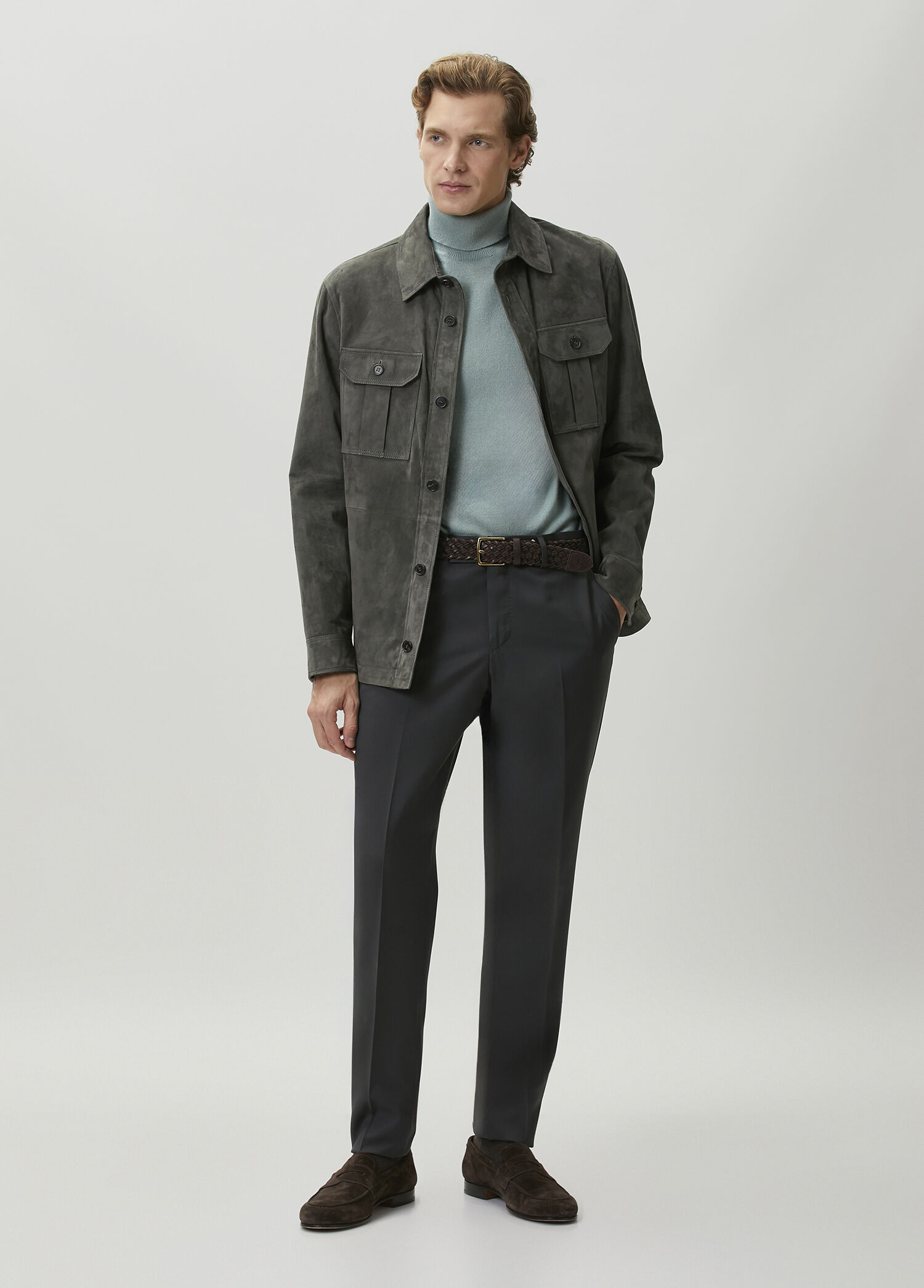 Anthracite Wool Trousers
