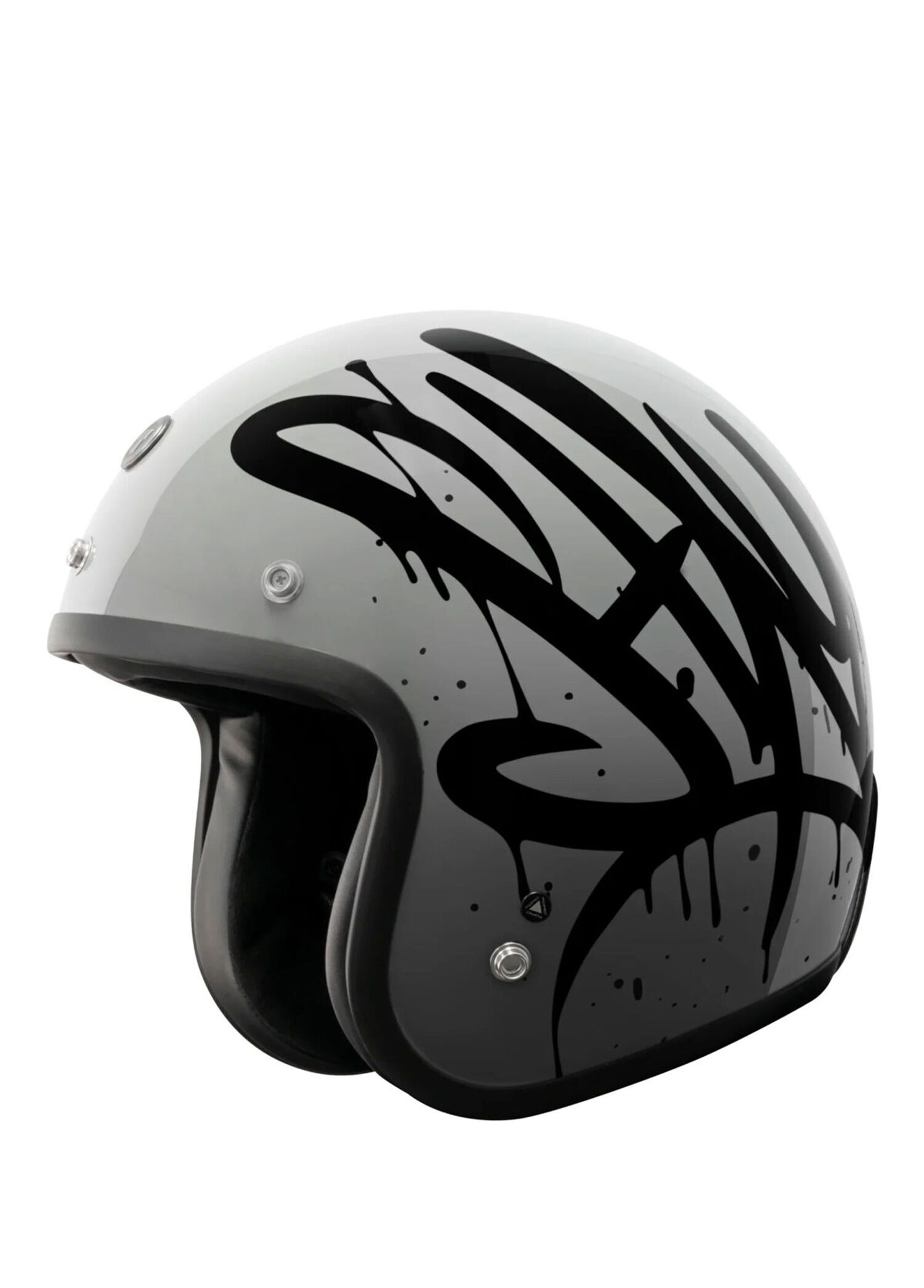 T-50 Del Mar Wild One Gri Siyah Açık Unisex Motosiklet Kaskı