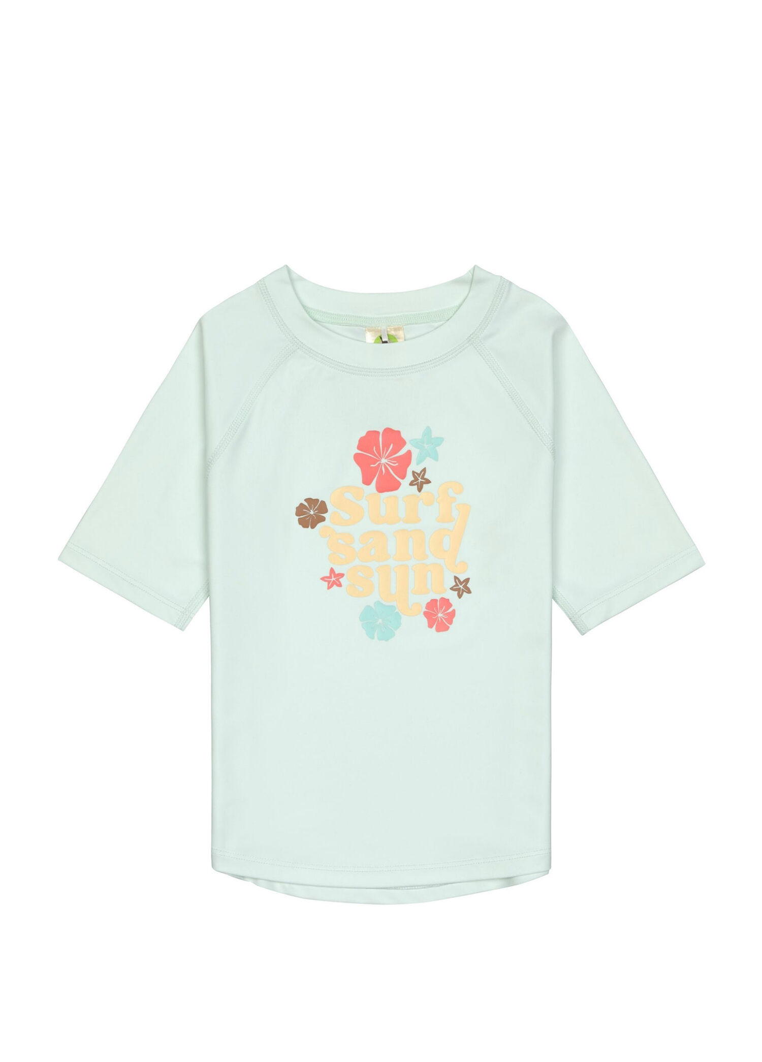 Flowers UV Korumalı Sea Foam Kısa Kollu Kız Çocuk T-Shirt Mayo