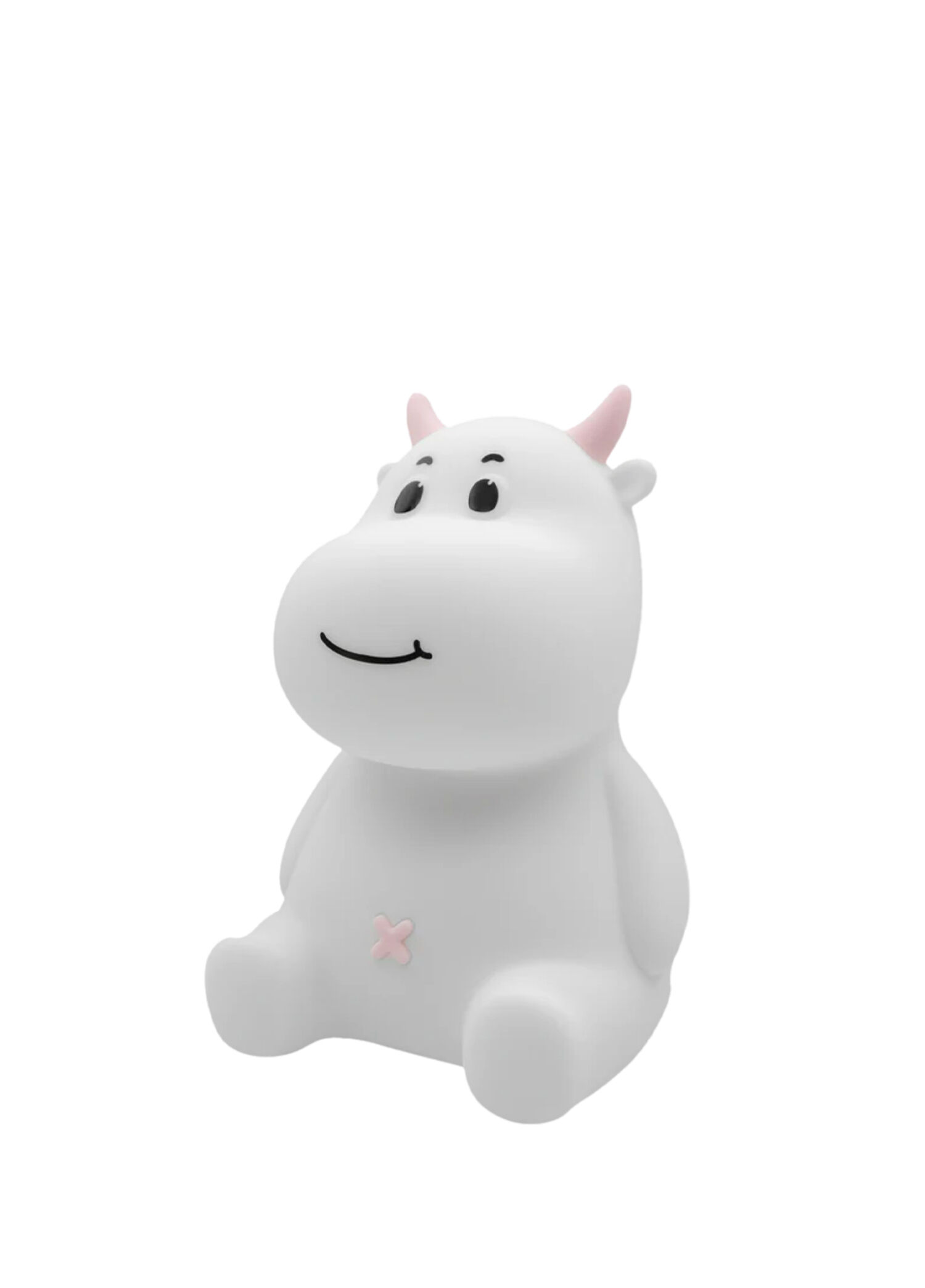 Cow İnek Figürlü Pembe Beyaz Led Gece Lambası